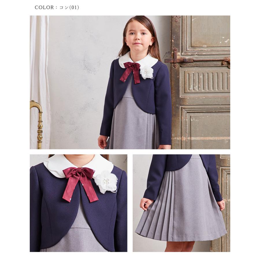 入学式 子供服 ワンピース 110 120 130 4点セット ボレロジャケット  