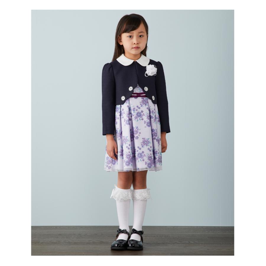 入学式 子供服 ワンピース 110 120 130 4点セット ボレロジャケット ワンピース 子供 卒園式 スーツ 子供スーツ 発表会 冠婚葬祭 孫の日 結婚式 DECORA PINKY'S｜kids-robe｜03