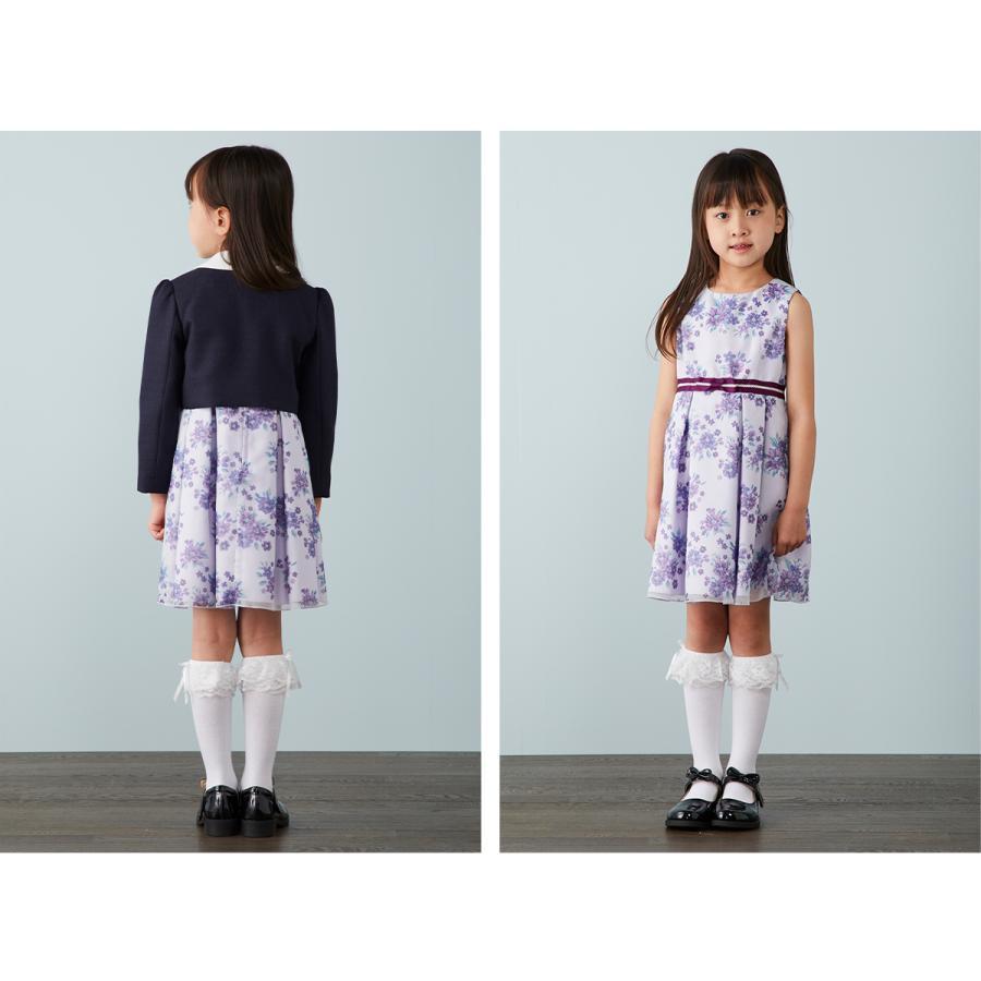 入学式 子供服 ワンピース 110 120 130 4点セット ボレロジャケット 