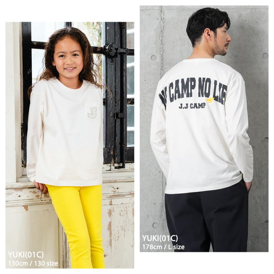 J.J CAMP 長袖 キッズ Tシャツ 親子コーデ ロンT 蚊 男の子 女の子
