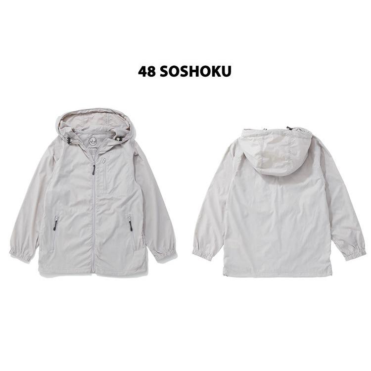 J.J CAMP パーカー キッズ 無地 親子コーデ ポケッタブルパーカー