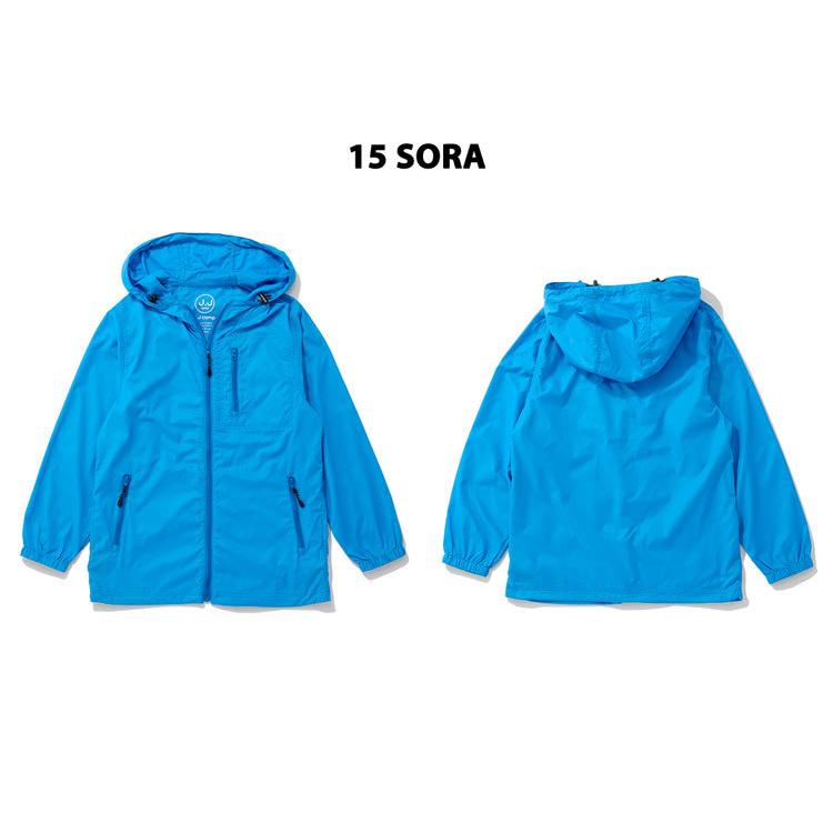 J.J CAMP パーカー キッズ 無地 親子コーデ ポケッタブルパーカー