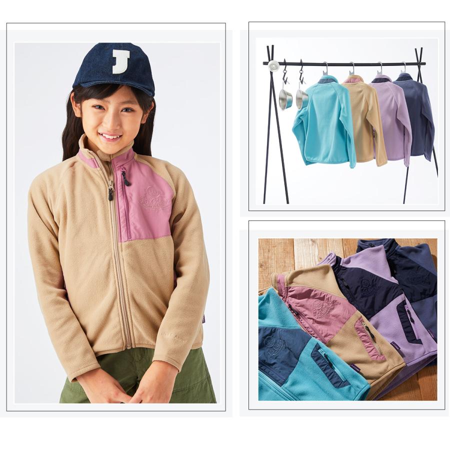 J.J CAMP フリース キッズ 長袖 フリースジャケット 難燃 もこもこ
