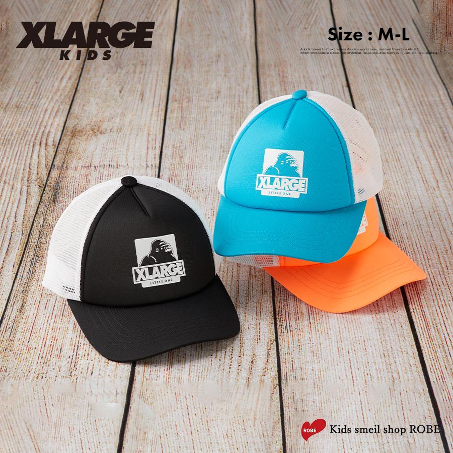 キャップ キッズ 男の子 子供 Xlarge Kids 帽子 メッシュキャップ 50 54cm 54 56cm M L クロ オレンジ グリーン アウトドア キッズスマイルショップrobe 通販 Yahoo ショッピング