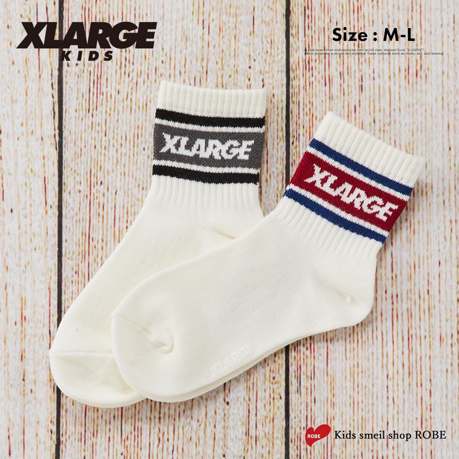 靴下 キッズ 男の子 子供 ソックス Xlarge Kids 17 19cm 19 21cm M L ブルー クロ ライン入り 配色 ロゴ 伸縮性 かっこいい オシャレ 21春夏 キッズスマイルショップrobe 通販 Yahoo ショッピング