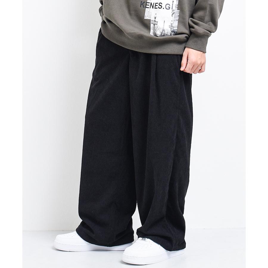メンズ コーデュロイワイドパンツ ボトムス 長ズボン 中学生 メンズ コーデュロイワイドパンツ ボトムス 長ズボン 中学生