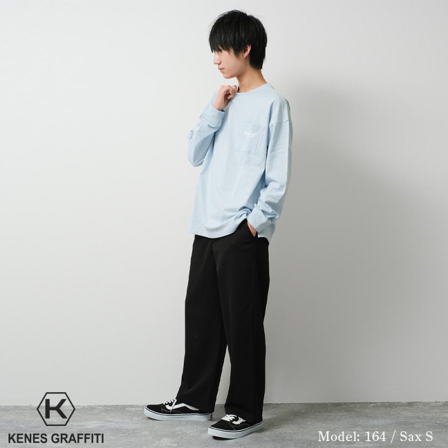 メンズ ポケット付バックプリントロングTシャツ ビッグ メンズ ポケット付バックプリントロングTシャツ ビッグ