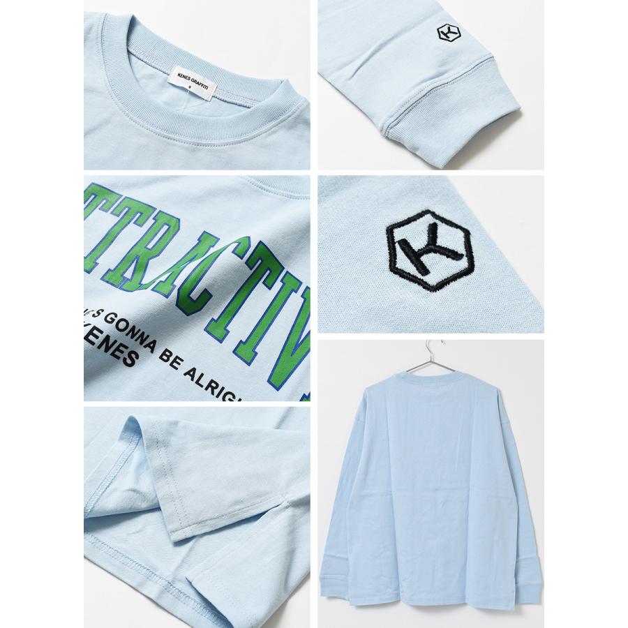 シルエットプリントトップ メンズ アーチロゴプリントロングTシャツ ビッグシルエットトップス