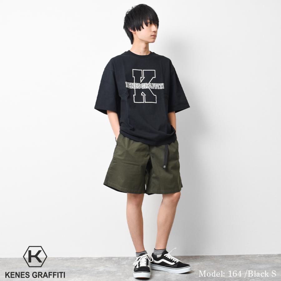 メンズ 夏物 Kロゴプリント半袖Tシャツ トップス ゆったり ビッグ  