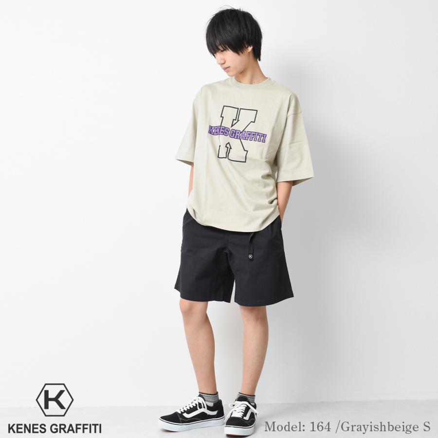 メンズ 夏物 Kロゴプリント半袖Tシャツ トップス ゆったり ビッグ