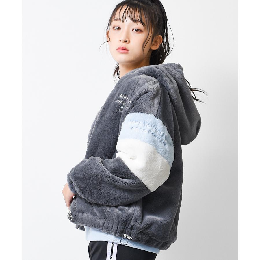 RiCO SUCRE 子供服 ファーフーディージャケット 女の子 アウター RiCO SUCRE 子供服 ファーフーディージャケット 女の子 アウター