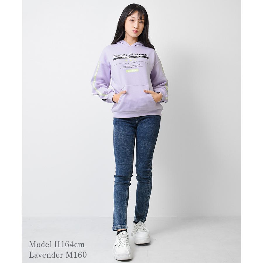 RiCO SUCRE 子供服 裏起毛袖ロゴラインテーププルパーカー RiCO SUCRE 子供服 裏起毛袖ロゴラインテーププルパーカー
