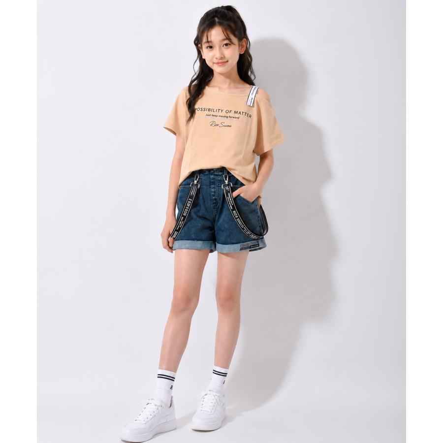 RiCO SUCRE（リコシュクレ） 子供服 ワンショルダー半袖Tシャツ 肩あき 