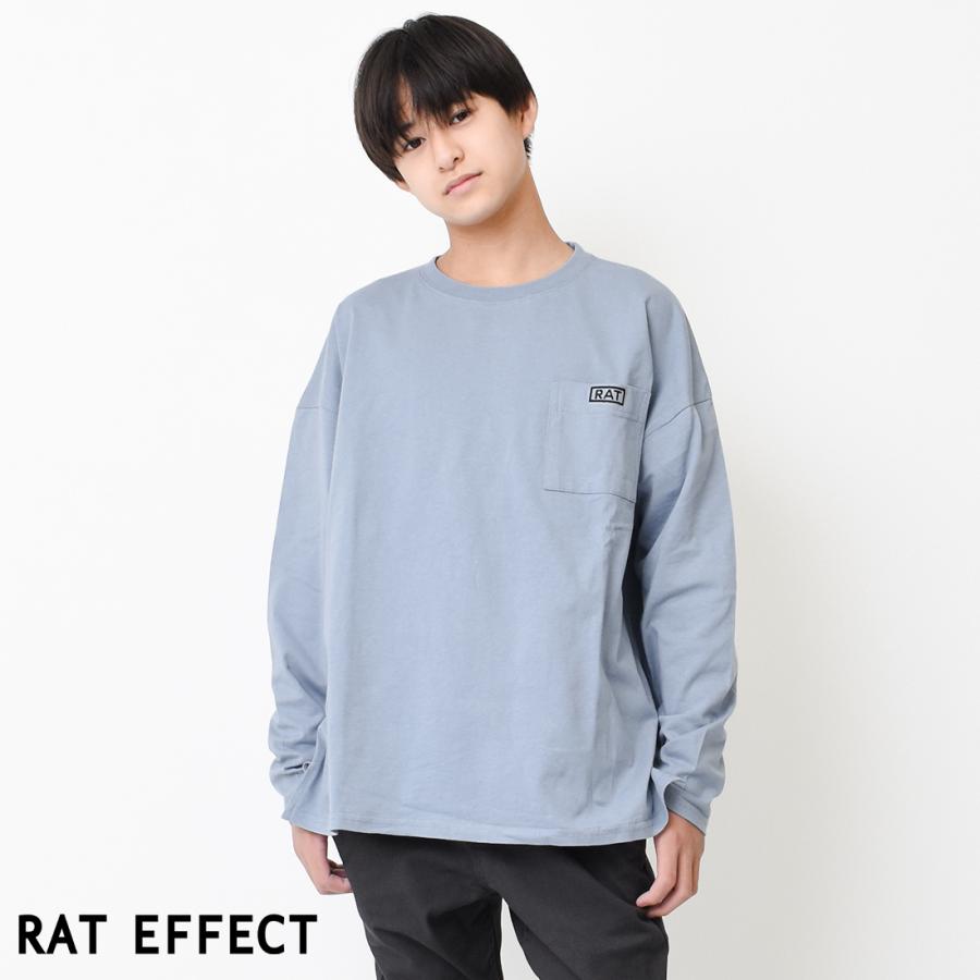 秋服 冬服 Rat Effect ラットエフェクト バックナロープリントロングtシャツ ロンt トップス 長袖 ゆったり 子供服 男の子 小学生 中学生 ファッション キッズ ジュニア 韓国 大人っぽい ダンス 1cm 130cm 140cm 150cm 160cm 定番