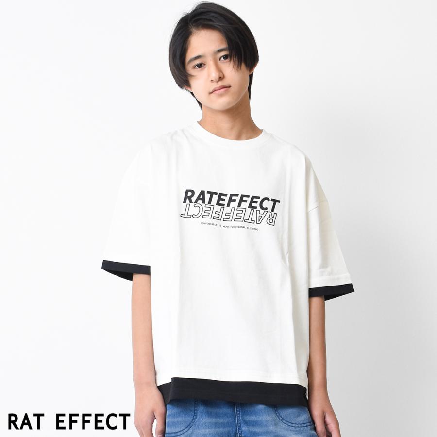 RAT EFFECT（ラットエフェクト） 子供服 男の子 レイヤード風プリント