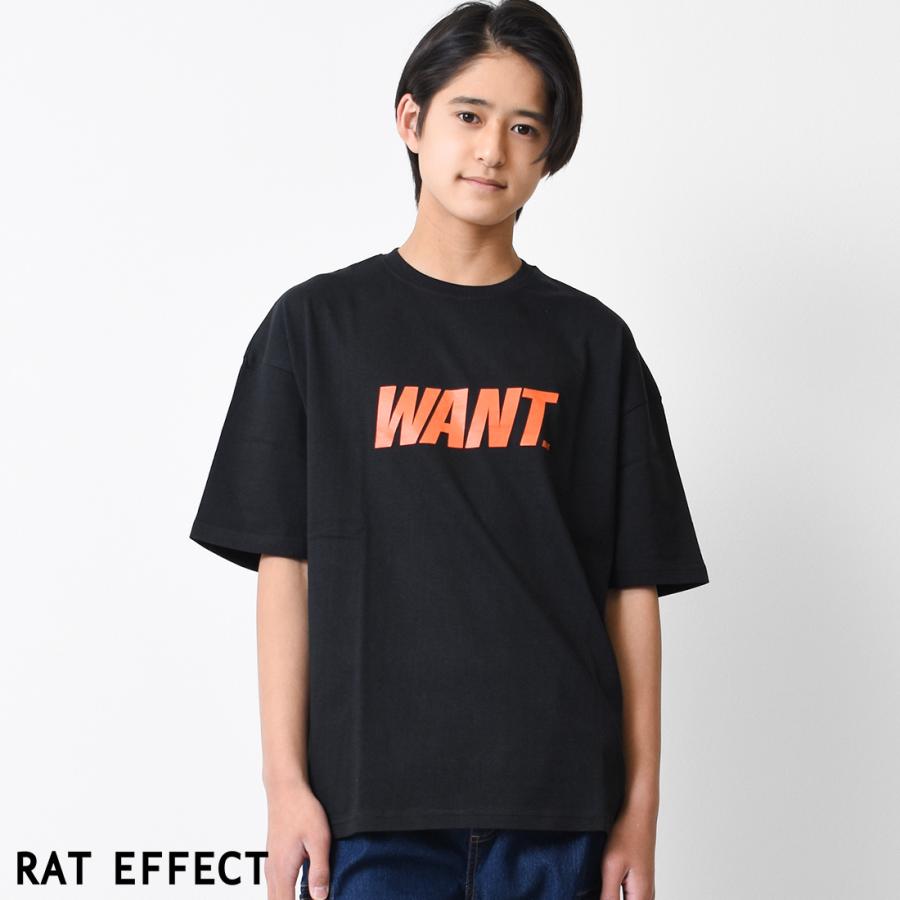 子供服 男の子 WANTロゴプリント 半袖Tシャツ トップス ゆったり 夏 