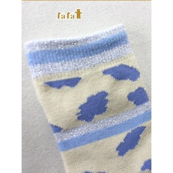 フェフェ fafa ソックス 運動会 目立つ 靴下 MISHA 雲柄 クルーソックス 11-13cm 1061-0001 子供服 ベビー 女の子 男の子 セール対象外 ノベ対象|kids904|02