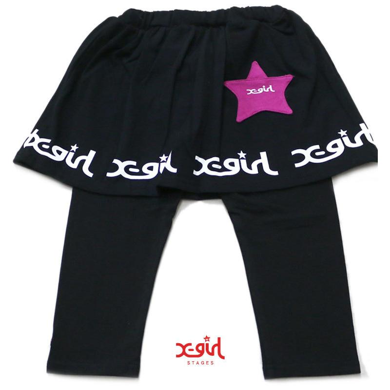 超人気 パンツ スパッツ ブランド スカート レギンス ロゴ 星 スター おしゃれ かわいい エックスガール ステージス X Girl レギンス付き スカート 110 1 130 140cm 女の子 キッズ ジュニア 子供服セール 40 Off Sale Www Threeriversofs Com