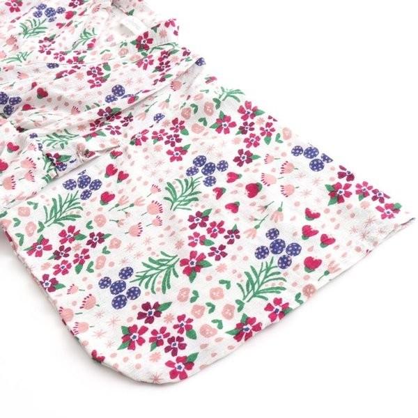 浴衣 子供 女の子 おしゃれ ワンピース 夏服 小花柄 キッズ 80cm 90cm 100cm 110cm 1cm 130cm 140cm 帯付き ゴム帯 和柄 かわいい ブランド L 子供服 ベ L チャイルドブティック くれよん 通販 Yahoo ショッピング