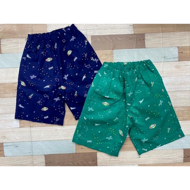 ハーフパンツ 100cm 110cm 120cm 130cm 綿100% 恐竜 車 サーフ 宇宙  