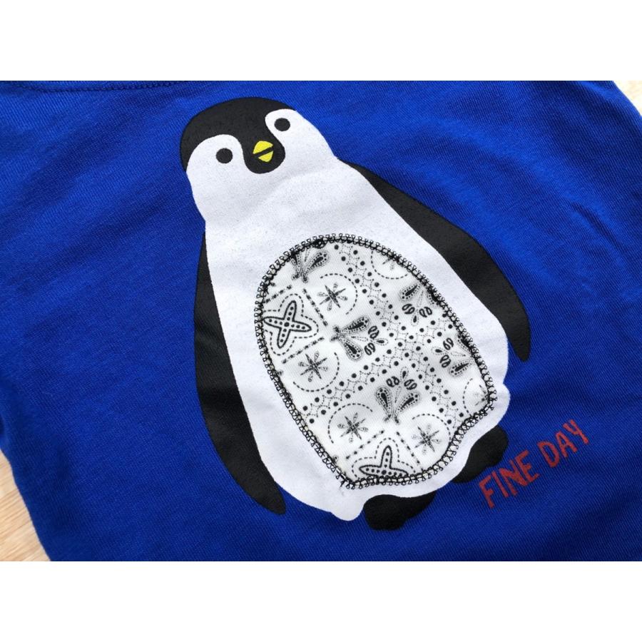 半袖tシャツ 80cm 90cm 95cm カットソー ペンギン アニマル ペイズリー柄 重ね着風 ゆるかわ プチプラ ベビー 男の子 夏 水族館 動物園 キッズ バード 通販 Yahoo ショッピング