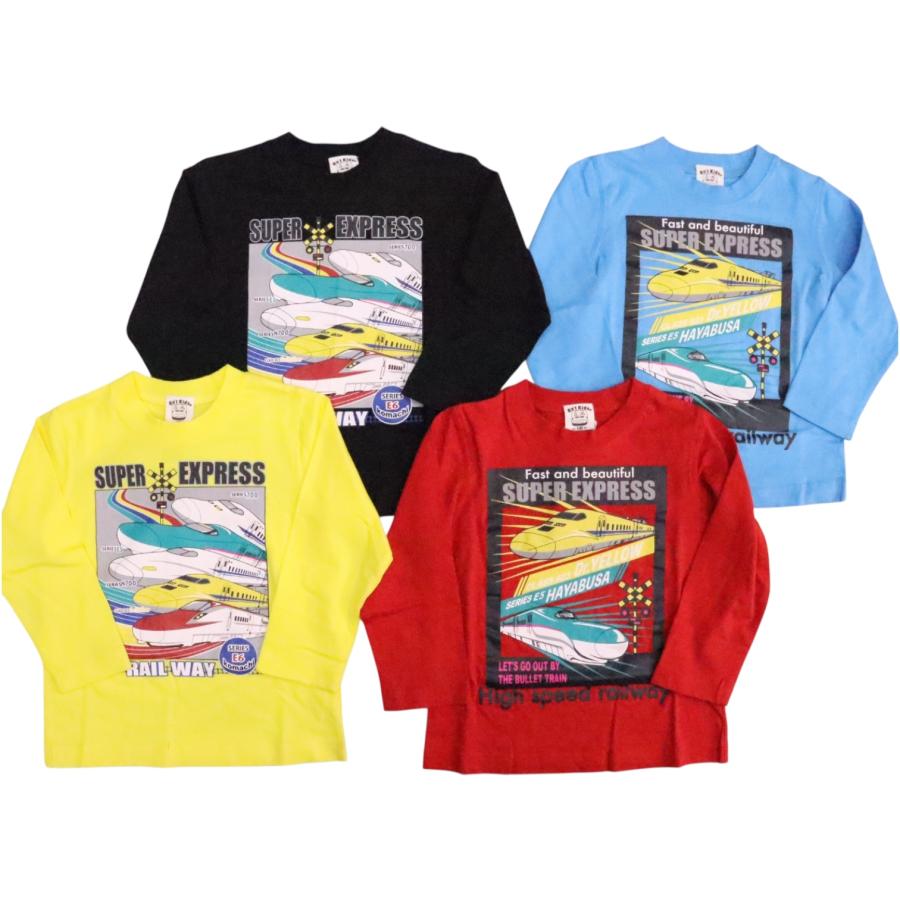 Sn't Kids 新幹線 電車 長袖Tシャツ 100cm 110cm 120cm 130cm 綿100