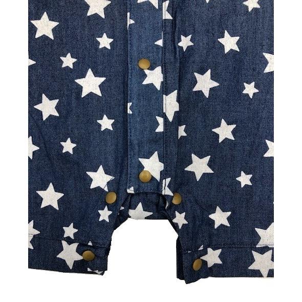 子供服 ベビー 男の子 70cm 80cm 夏 半袖 ロンパース 星柄 つなぎ デニム 前開き おしゃれ かっこいい 目立つ ６か月 １歳 3505 キッズ バード 通販 Yahoo ショッピング