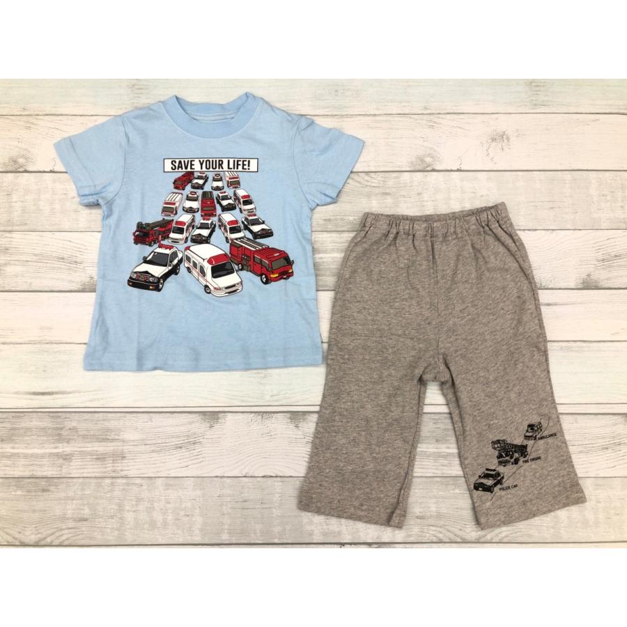 働く車 半袖パジャマ パトカー 救急車 消防車 100cm 110cm 120cm 130cm 男の子 ハーフパンツ 緊急車両 綿100%  ルームウェア 子供服 部屋着 ミニカー 綿100 :3900222:キッズ・バード - 通販 - Yahoo!ショッピング