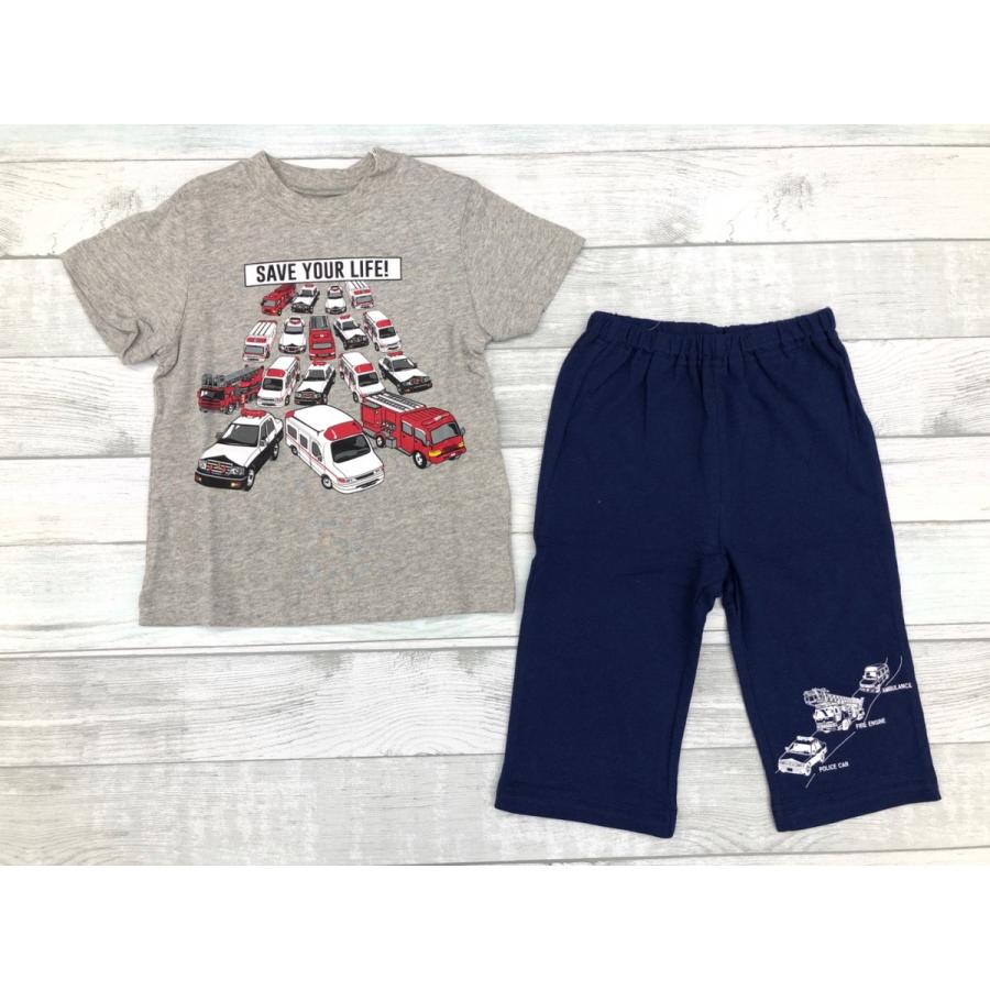 働く車 半袖パジャマ パトカー 救急車 消防車 100cm 110cm 120cm 130cm 男の子 ハーフパンツ 緊急車両 綿100%  ルームウェア 子供服 部屋着 ミニカー 綿100 :3900222:キッズ・バード - 通販 - Yahoo!ショッピング