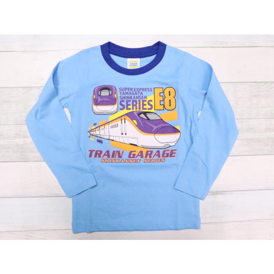 新幹線 電車 長袖 Tシャツ 100cm 110cm 120cm つばさ はやぶさ