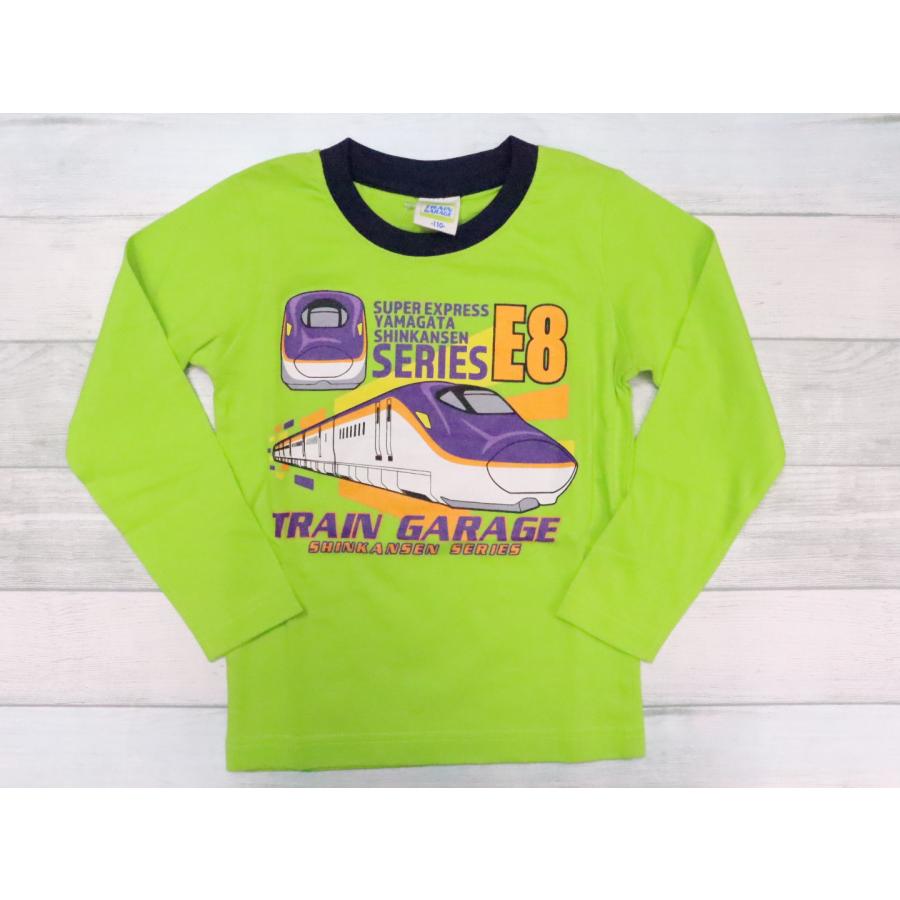 新幹線 電車 長袖 Tシャツ 100cm 110cm 120cm つばさ はやぶさ