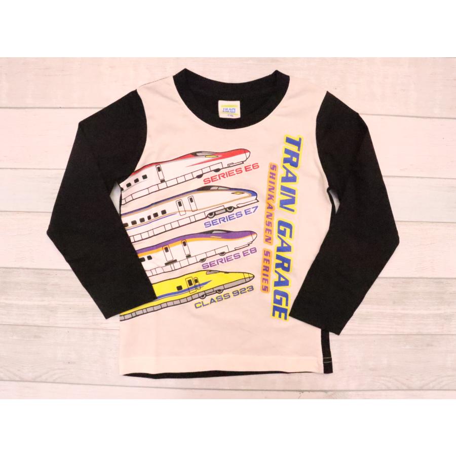 新幹線 電車 長袖 Tシャツ 100cm 110cm 120cm つばさ はやぶさ こまち