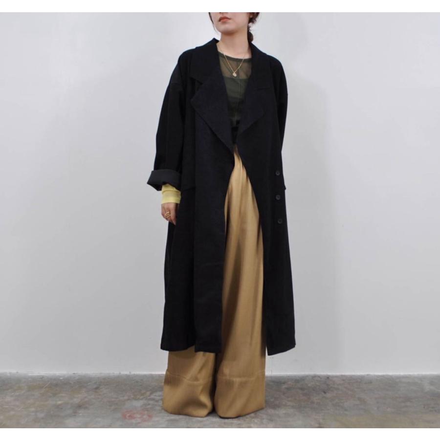 ビッグシルエットロングコート 全2色 アウター 無地 オーバーサイズ