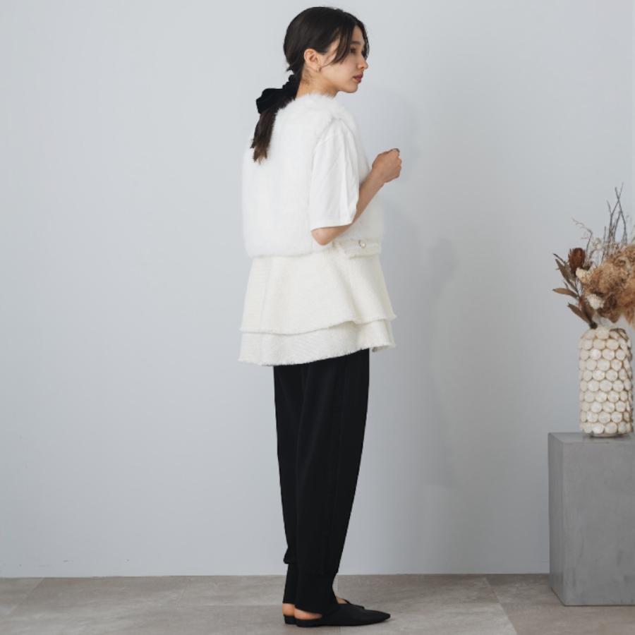 GALENA ツイードコンビファーベスト 型番70042-3107 : bequadro - 通販