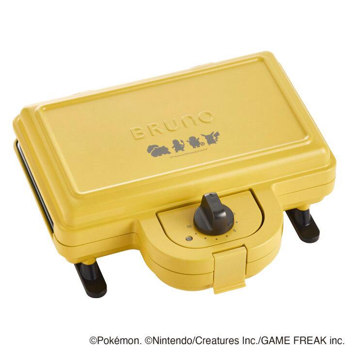 【新品未開封】BRUNO ポケモン ホットサンドメーカー ダブル イエロー BRUNO】×【ポケモンホットサンドメーカー】 ダブル イエロー ホット