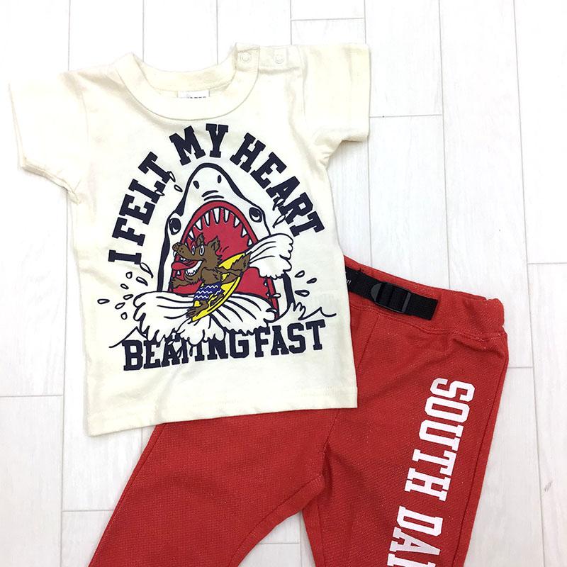 メール便対応 ｓａｌｅ 40 ｏｆｆ ブリーズ 子供服 キッズ ベビー 半袖tシャツ 半袖 Tシャツ トップス 夏 夏物 オオカミ サメ プリント 80cm 2カラー J Kids Drop 通販 Yahoo ショッピング