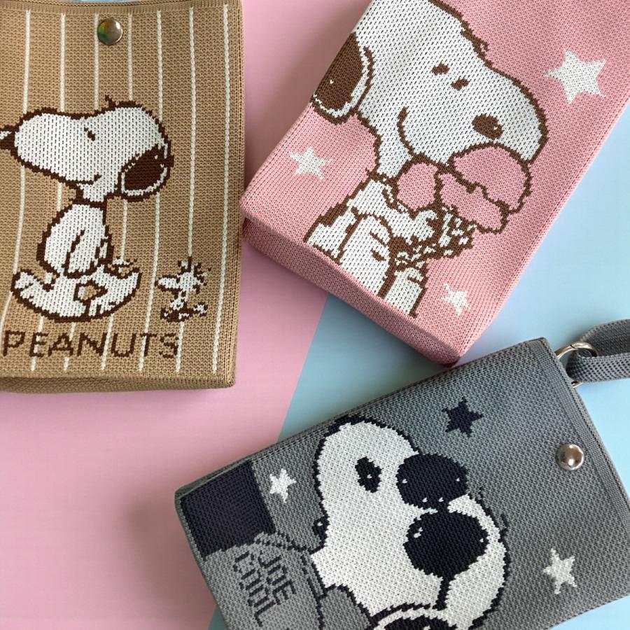 スマホショルダーニットバッグ スヌーピー SNOOPY レディース