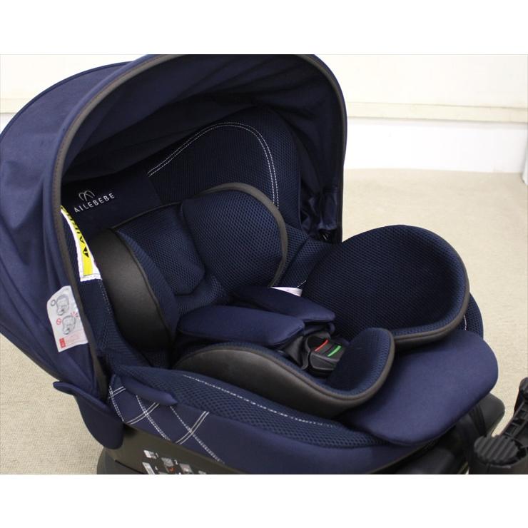 送料無料 美品 エールベベ クルット4i グランス カームネイビー ISOFIX 