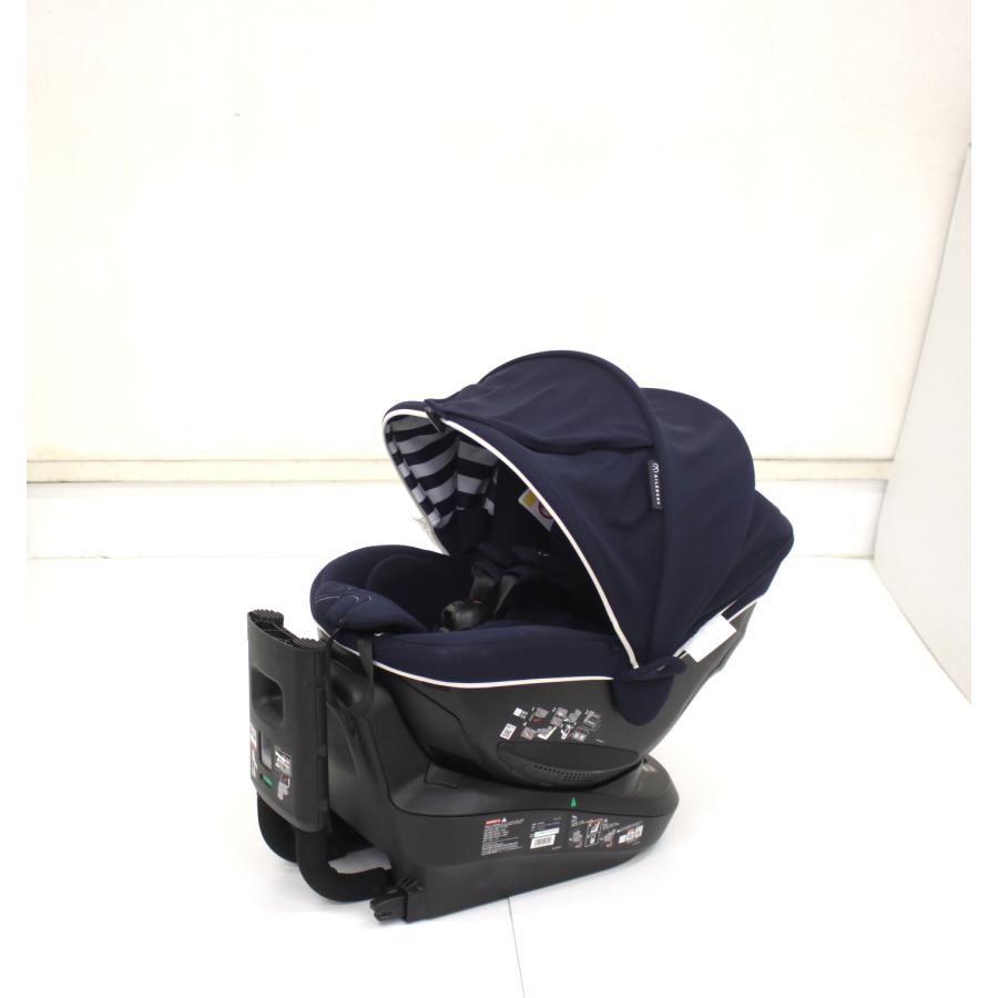 美品 エールべべ クルット5 Oui ISOFIX 回転式 紺 AILEBEBE エールベベ