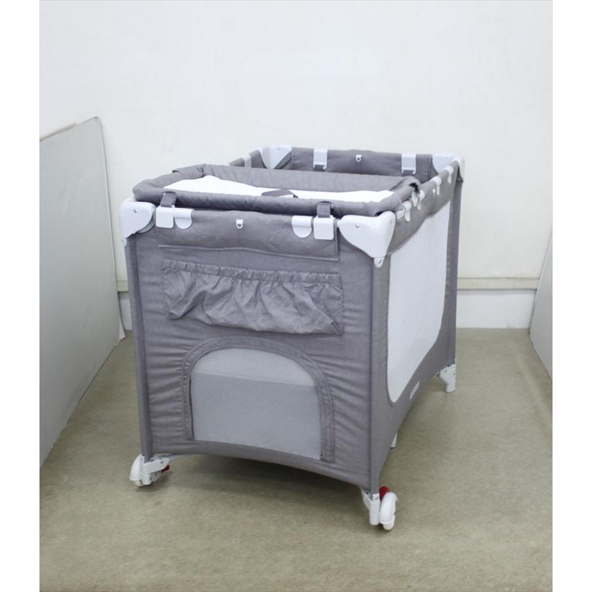 送料無料 カトージ ポータブルベビーベッド おむつ替えテーブル付  