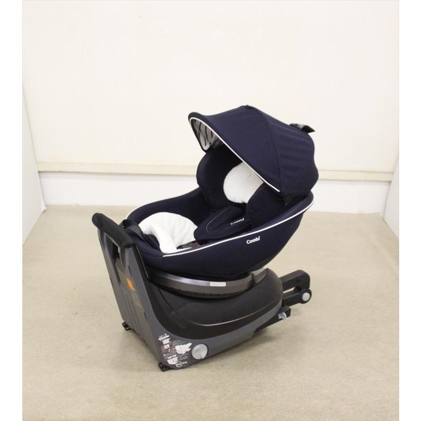 送料無料 美品 クルムーヴ スマート ISOFIX EG JJ-600 ネイビー コンビ 