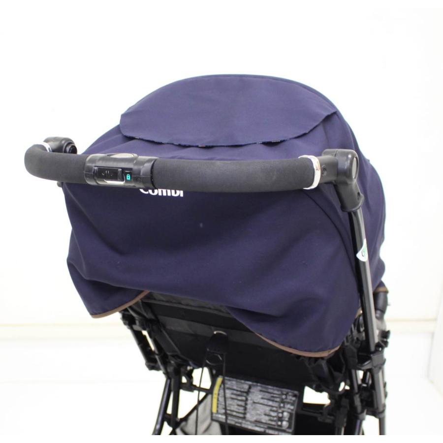 送料無料 美品 スゴカルα 4キャス compact へリンボンネイビーNB 軽量ハイシート 生後1ヶ月〜 クリーニング済_4