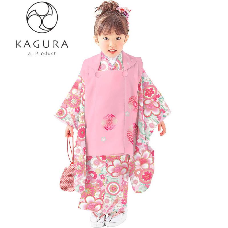 七五三 着物 3歳 女の子 被布セット 2022年新柄　 式部浪漫ブランドkagura KG22-ROSE販売 購入