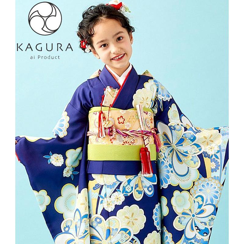 七五三 着物 7歳 女の子 フルセット 2022年 式部浪漫 カグラ 絵羽柄 選べる3タイプ 日本製 四つ身 振袖フルセット新作販売 購入|kidskimonoyuuka|02