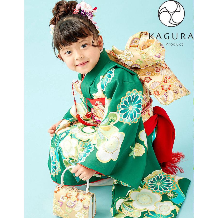 七五三 着物 7歳 女の子 フルセット 2022年 式部浪漫 カグラ 絵羽柄 選べる3タイプ 日本製 四つ身 振袖フルセット新作販売 購入|kidskimonoyuuka|11