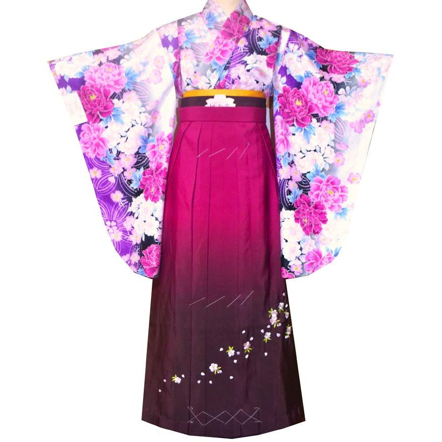 レビュー特典 品 卒業式 袴 えんじ グラデーション 総柄 桜 ｈｌ 87cm 小学生袴 長期展示品 ファッション レディースファッション Www Writeawriting Com