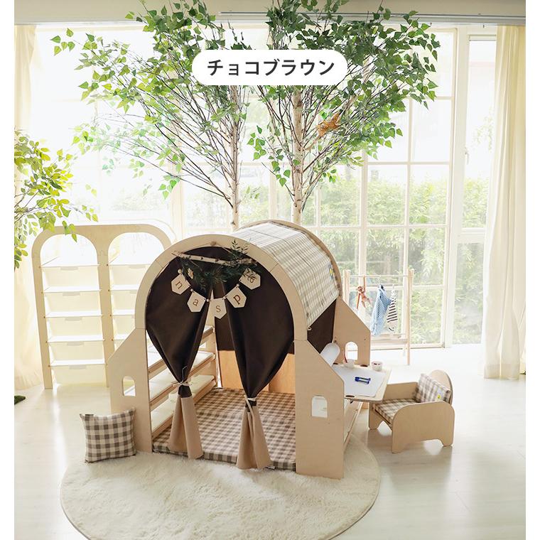 木製 プレイハウス テントハウス ラウンドプレイハウス ツインフレーム