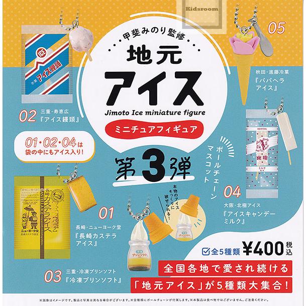 (再販予約)甲斐みのり監修 地元アイス第3弾 全5種セット●発売予定：2024年5月（ガチャ ガシャ コンプリート）｜kidsroom｜02