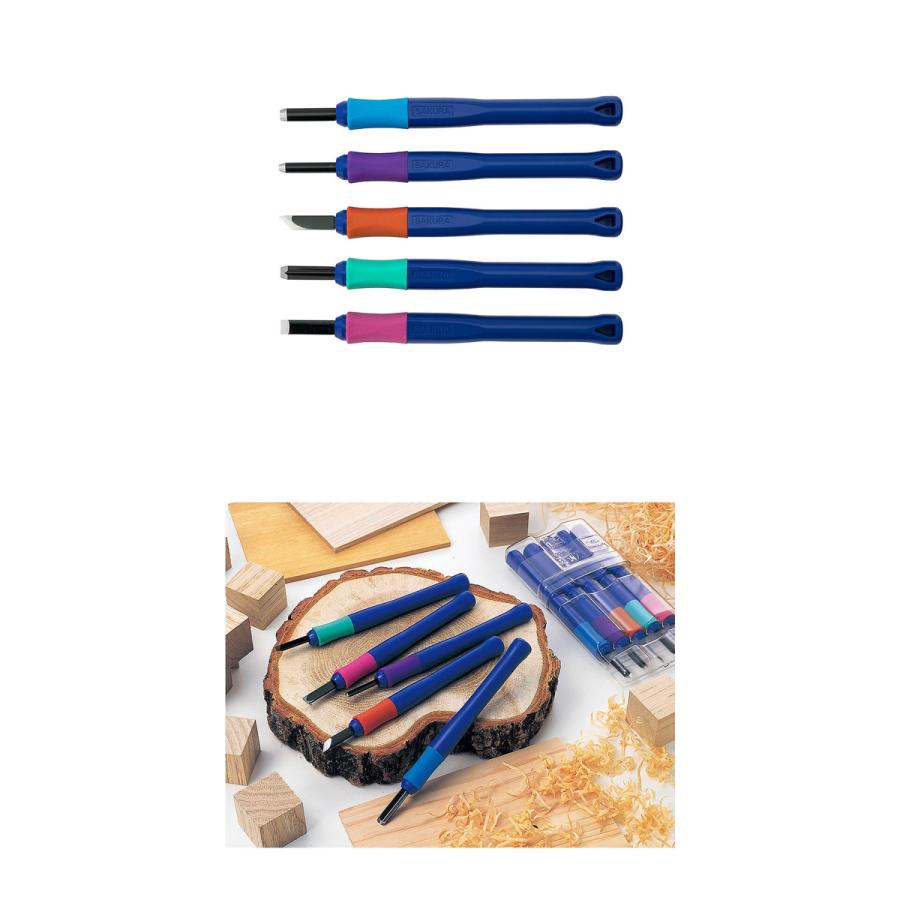 はんが彫刻刀 5本組 サクラグリップ 図工 工作 サクラクレパス 小学校