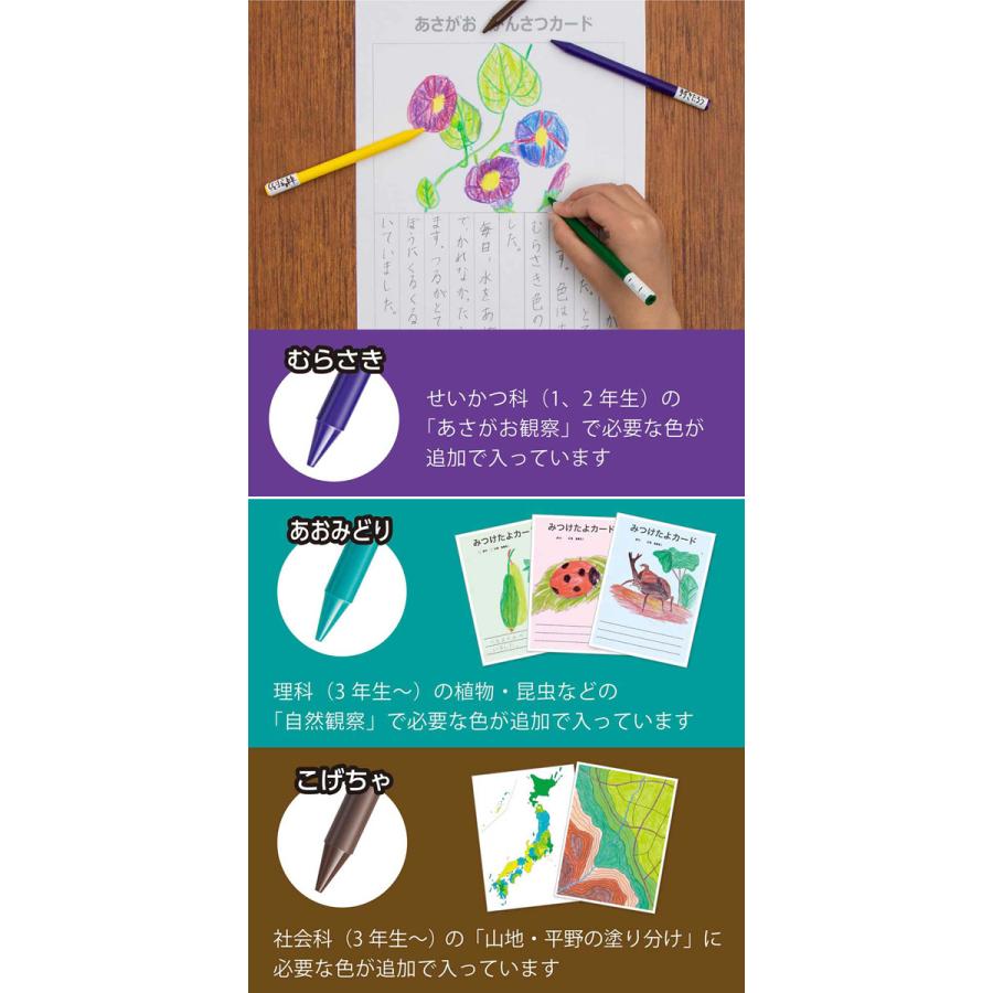 ぺんてる（Pentel） 色鉛筆 小学校色えんぴつ 12色＋3色 日本製 Pentel